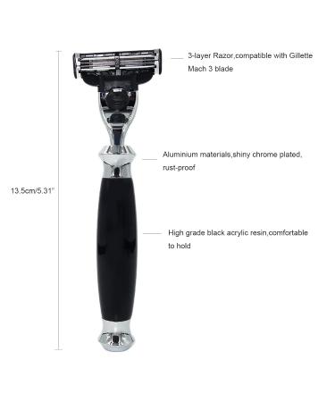 Magyfosia Razor Set for Men - Complete Fur Care Kit with Mach 3 Razors Honey-Soft Shaving Soap Heart Shape Stand & Perfect Birthday Gift - Buy Online on GoSupps.com