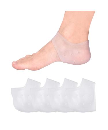 2 pairs of heel spur bandage gel socks men & women moisturizing silicone gel heel socks stockings hoe socks compression socks foot bandage breathable stability fasciitis bandage sports stocking gel heel protection