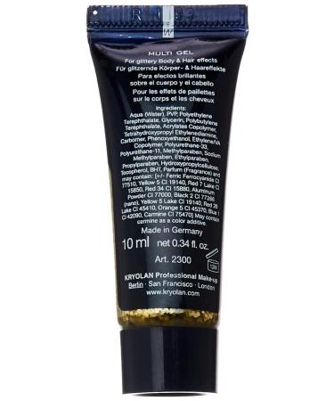 Kryolan Multi Glitter Gel Coarse 10ml Gold - Buy Online | International Shipping Available - Buy Online on GoSupps.com