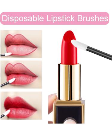 LacyMC Lip Brushes 50 Pieces Black Lip Gloss Applicator Wands Makeup Tool for Details on Eyebrows and Lips - Buy Online on GoSupps.com