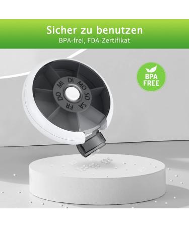 Buy Opret 7-Day Small German Pill Box - Compact Weekly Medication Organizer for Travel | Small Black 9x9cm - Buy Online on GoSupps.com