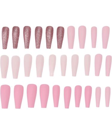 Long Wood Fake Nail Tips Glue Adhesive Fake Nail Sticker Elegant Nail File For Home Use 0070-6A - Buy Online on GoSupps.com