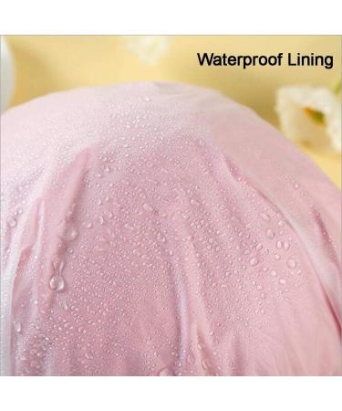 2 Pcs Double Layer Waterproof Bath Caps with Ruffled Edge - Flamingo Design for Girls and Women - Buy Online on GoSupps.com
