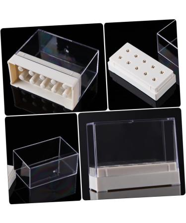 Ipetboom Multifunctional Storage Box 1pc Grinding Head Storage Box White Manicure Grinder Plastic Multi Functional Storage Box - Buy Online on GoSupps.com