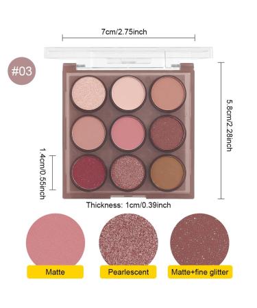 9 Colors Nude Red Brown Eye Shadow Palette - Highly Pigmented Rose Gold Cream Eyeshadow for Brown Eyes | Long Lasting & Natural Look | Travel Gift Kit 03 - Buy Online on GoSupps.com