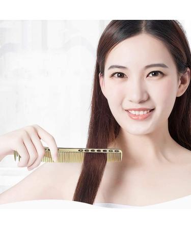 Nicoone Professional Hair Combs Aviation Aluminum Metal Cutting Comb Hairdressing Comb Salon Comb Master Barber Comb for Cutting and Hair Styling (8.4x1in Gold) 1 Count (Pack of 1) Gold - Buy Online on GoSupps.com