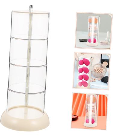minkissy Powder Puff Storage Box Cotton Pads Container Cotton Pad Holder Rotatable Cosmetic Storage Rack Rotatable Jewelry Organizer Rotating White Sponge Eggs Plastic Travel Shelf - Buy Online on GoSupps.com