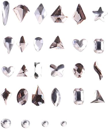 HOINCO White Nail Art Rhinestones Kit - 3320pcs Crystal Gems & Round Beads for DIY Nail Crafts | Tweezers Pen Included - Buy Online on GoSupps.com