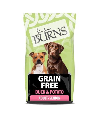 Burns Pet Nutrition Hypoallergenic Dry Food for Adult and Senior Dogs Grain Free Duck & Potatoes 12 kg