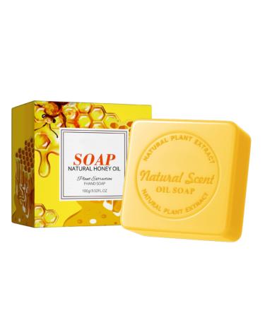 Honey Soap Bar Natural Soap Handmade Soap Refreshing Face Soap Bar Moisturising Body Soap Bar Cleansing Soap Bars Cleaning Bars of Soap for Body Hand Face Glowing Bath Soap Bar