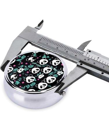 Panda Cute Face Round Pill Box - 3 Compartment Travel Organizer for Easy Medication Storage - Buy Online on GoSupps.com