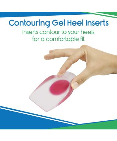 ViveSole Kids Heel Cups - Pain Relief Cushions for Plantar Fasciitis & Severs Disease - Silicone Gel Inserts for Shoes - X-Small Pink - 2 Pairs - Buy Online on GoSupps.com