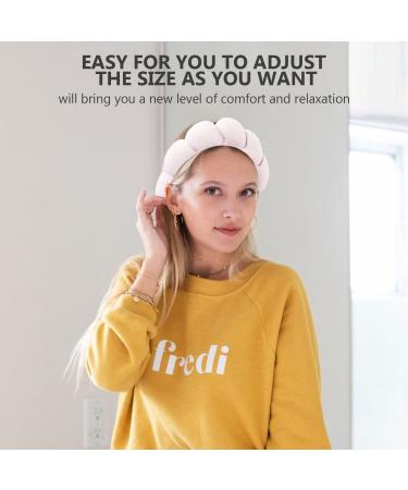 Mimi and Co Spa Headband for Women - Terry Towel Cloth Fabric Headband for Face Washing, Makeup Removal, Shower, Skincare (Pink) - Buy Online on GoSupps.com