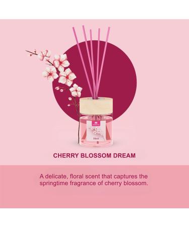 Cristalinas 35ml Cherry Blossom Air Fresheners for Home - Reed Diffusers for home - Home Fragrance Lasts upto 8 weeks - Room Diffuser Sticks with Coloured Fragrance Oil (Pack of 2) 35ml (Pack of 2) - Buy Online on GoSupps.com