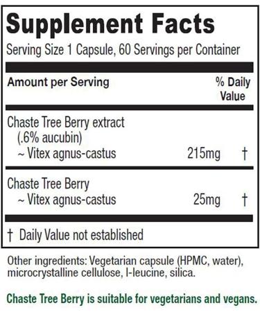 Vitanica Chaste Tree Berry Extract - Hormone Balance & Menstrual Cycle Support - 60 Capsules - Non-GMO & Vegan - Buy Online on GoSupps.com