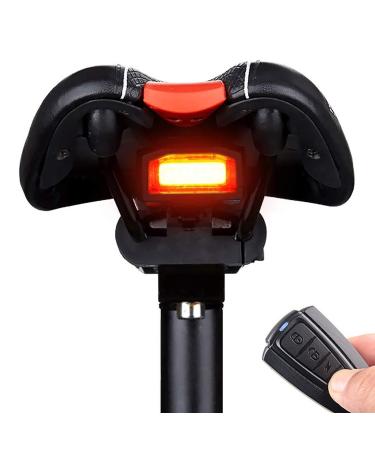 G Keni Smart Anti-Theft Bike Alarm, Bike Tail Light Rechargeable, Warning Electric Horn, Bike Finder with Remote, IPX5 Waterproof Electric Mountain/City Bike Accessories Flat