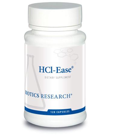 Biotics Research HCl-Ease Doctor-Formulated Botanical Blend Plus Pepsin Healthy Digestion Gastric and Esophageal Comfort. 120 Capsules