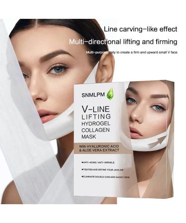 Double Chin Eliminator Hydrogel Masks - 5 Pack with Hyaluronic Acid & Aloe Vera for Anti-Aging & Face Tightening - Buy Online on GoSupps.com