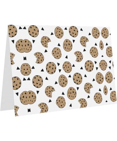 YYHHAOFA Dark Green Cookies Food Chocolate Chip Biscuits Pearl Paper Holiday Card Greeting Card Suitable For Christmas Party Invitations Dark Green One Size - Buy Online on GoSupps.com