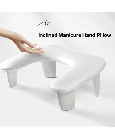 Inclined Manicure Hand Pillow Nail Arm Rest Hand Pillow with Pu Material/High Density Pillow Core for Beauty Salons and Home Manicure - Buy Online on GoSupps.com