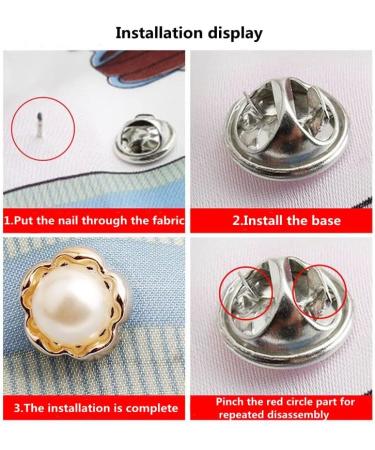 9 Pcs Pearl Brooch Pins - Faux Pearl Rhinestones Shawl Clips for Women - Sweater & Pants Extender Safety Pins - Buy Online on GoSupps.com