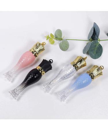 Healthcom 10 Pcs 5ml Mermaid Crown Clear Lip Gloss Tubes | Refillable Lip Glaze Containers with Crown Wand | DIY Cosmetic Lipstick Container for Women and Girls - Buy Online on GoSupps.com