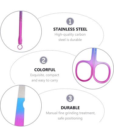 FRCOLOR 1 Set Nail Set Travel Nail Clippers Pedicure Tools Stainless Steel Set Eyebrow Remover Dead Skin Push Pedicure Care Tools Pu Leather Colorful Manicure Trimmer Set Nail Trimmer Flat - Buy Online on GoSupps.com