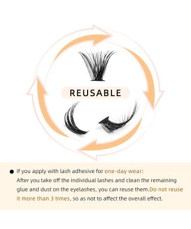 40D 0.07D Individual False Eyelashes - Reusable Cluster Lashes | DIY Makeup 8-14mm Curl Mix - Buy Online on GoSupps.com