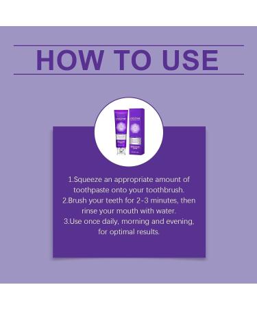 Purple Toothpaste Brightens Teeth Reduces Visible Stains Enhances Clean and Translucent Feel Freshens Breath and Maintains Healthy Gums and Enamel(4pcs) - Buy Online on GoSupps.com