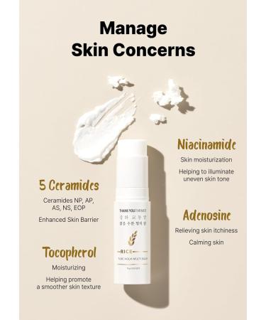 THANKYOU FARMER Rice Pure Aqua Multi Balm - Korean Eye Treatment Balm with Rice Extract & 5 Ceramides | Fragrance-Free Multi Balm Stick for Face - Buy Online on GoSupps.com