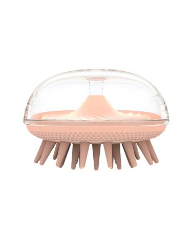 Scalp massage brush shampoo brush for peeling scalp massager brush silicone head massage brush wet dry hair massage brush for stimulating hair growth pink