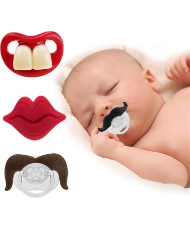 Buy CdiyTool Funny Pacifier Set - Mustache Photo Prop Soft Silicone for Babies Adults & Pets | 6 Pieces - Buy Online on GoSupps.com