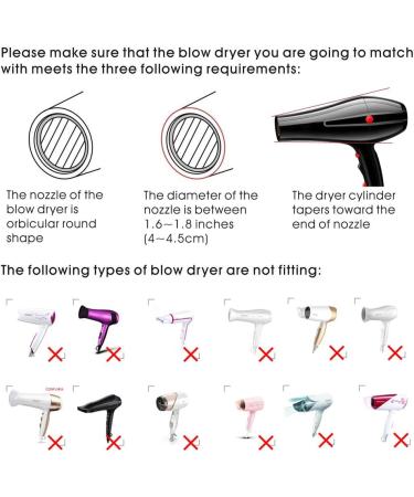 Decareta Hair Dryer Diffuser Attachment for Curly & Wavy Hair - Silicone Curly Hair Diffuser with Nozzle (D 1.18 - 1.38) - Ideal for International Shipping - Buy Online on GoSupps.com