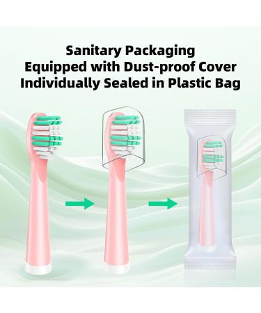 Rtauys Electric Toothbrush Replacement Brush Heads - 10 Pack (Pink Medium) | Compatible Electric Toothbrush Accessories | International Shipping - Buy Online on GoSupps.com