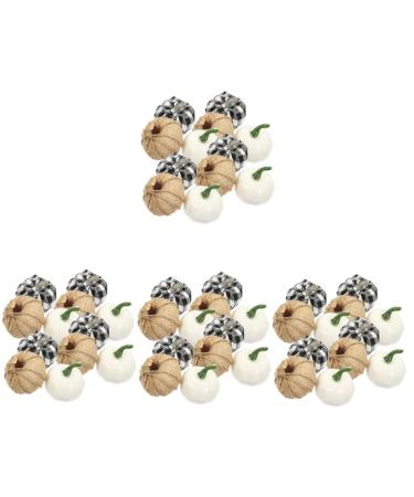 NOLITOY 48 Pcs Artificial Pumpkin Foam Pumpkin Decorations Fake Pumpkin Ornament Foams Fake Pumpkin Thanksgiving Hanging Ball White Pumpkin Ornaments Polyester Party Supplies Halloween