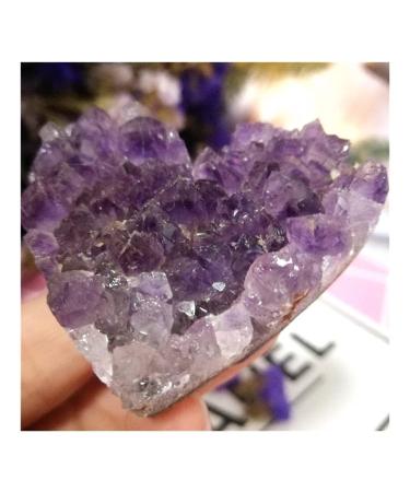 Natural Crystal Rough Uruguay Stone Amethyst geode Crystal Heart Quartz Cluster Home Decor Stones Display amethyste Pierre naturelle Gift (Size : 210g)