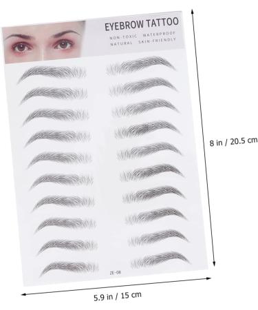 Housoutil 2pcs 3d Eyebrow Stickers Brow Transfer Stickers Eyebrow Stencils Eyebrow Trimming The Lazy 6d ze008 Black - Buy Online on GoSupps.com