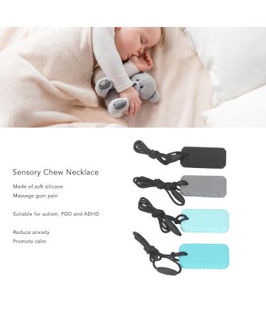 4 Pack Sensory Chewing Necklace | Food-Safe Silicone Baby Bite Ring | Soft Anxiety Relief Toys for Children - Buy Online on GoSupps.com