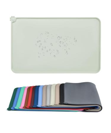 AUDWUD Silicone waterproof dog and cat pet feeding mat anti-slip pet bowl mat pet feeding mat 47x30 cm beige