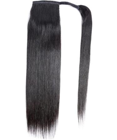 Ponytail Extensions Clip in Ponytail Extension 10-24 Inch Wrap Around Long Straight Ponytail Extension Natural Color Remy Human Hair Extensions for Black Woman for Women(Size:12inch 100g) - Buy Online on GoSupps.com