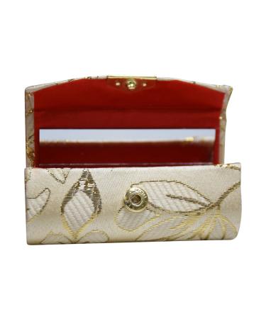 Elegant Ladies Lipstick Case with Mirror - Set of 2 Gold/Silver Lip Stick Holders - Buy Online on GoSupps.com