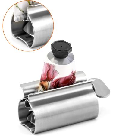 QWORK 2-Piece Stainless Steel Tube Press & Toothpaste Squeezer Save Your Toothpaste with Holder & Stand Function - Buy Online on GoSupps.com