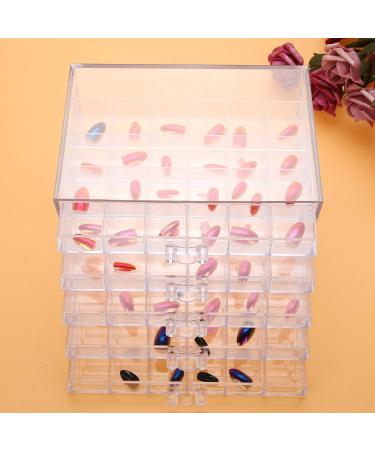 Storage Box for Nail Art - 120 Grids Transparent Organizer for Decoration | International Shipping Available - Buy Online on GoSupps.com