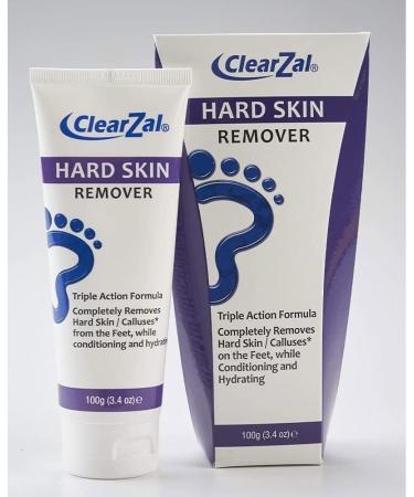 Clearzal Foot Cream for Hard Skin - Callus and Corn Removal, Hydrating Triple Action Formula with Aloe Vera - 3.4oz - Buy Online on GoSupps.com