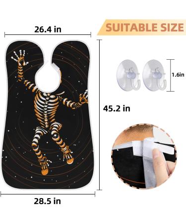 Cute Skeleton Beard Bib Apron | Beard Hair Catcher for Men | Perfect Father's Day & Christmas Gift for Dad & Husband - Buy Online on GoSupps.com