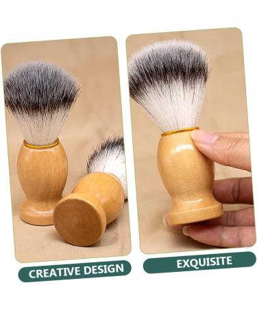 Fomiyes Cream-Colored Handmade Soap Brush - 2 Pieces | Vegan Men's Shaving & Travel Care - Buy Online on GoSupps.com