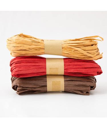 Natural Raffia Paper Ribbon Twine for Holiday Gift Wrap and DIY Crafting - 14 Colors Mixed - Buy Online on GoSupps.com