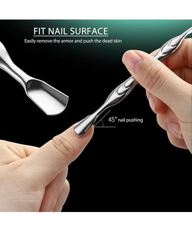 2 In 1 Cuticle Cutter Stainless Steel Cuticle Pusher Double Ended Nails Pusher Practical Cuticle Remover For Manicures - Buy Online on GoSupps.com