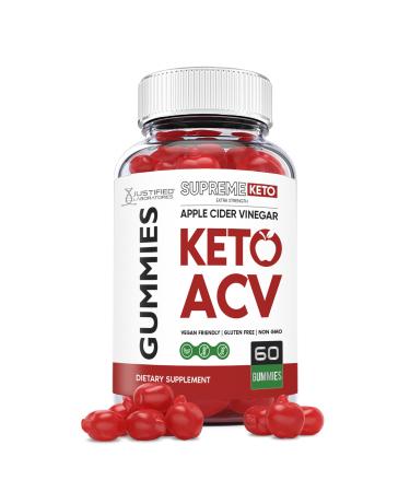 Justified Laboratories Supreme Keto ACV Gummies 1000MG with Pomegranate Juice Beet Root B12 60 Gummys