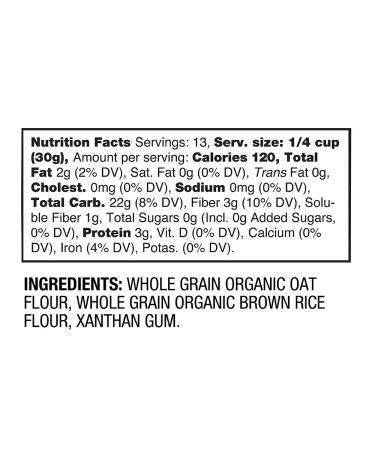 BetterBody Foods Organic Oat Flour Blend - Gluten-Free Whole Grain Baking Flour (14 oz) - Vegan and All Purpose - Buy Online on GoSupps.com